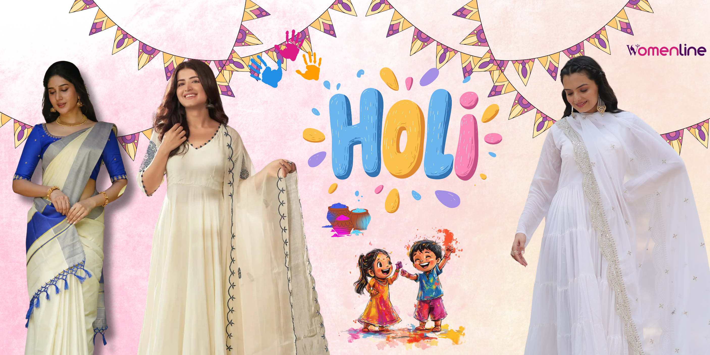 Holi Festival Ethnic Wear – Celebrate Colors with Womenline Fashion Brand