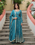 Womenline Rama Color Designer Three Piece Sharara Suit