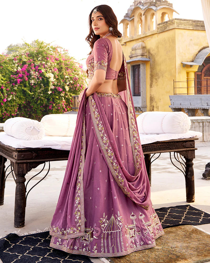 Womenline Luvender Color Chocolate Crush Lehenga Choli