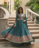 Womenline Designer Rama Color Three Piece Sharara Suit