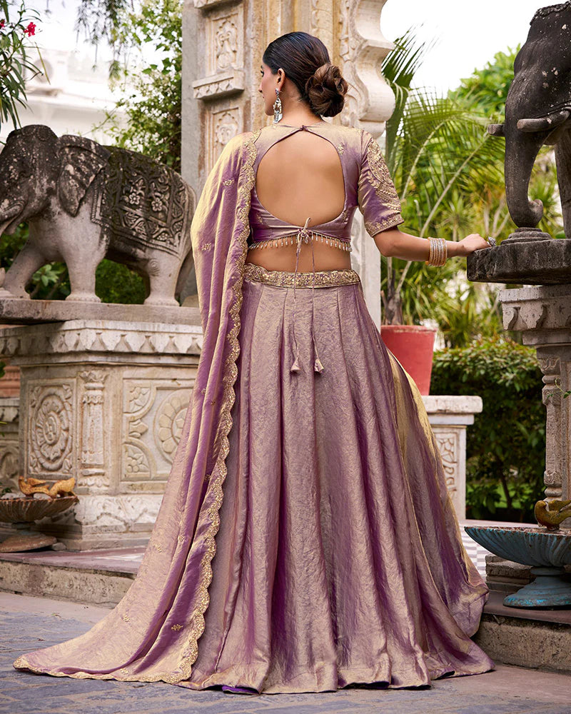 Womenline Lavender Color Fendi Pastel Lehenga Choli