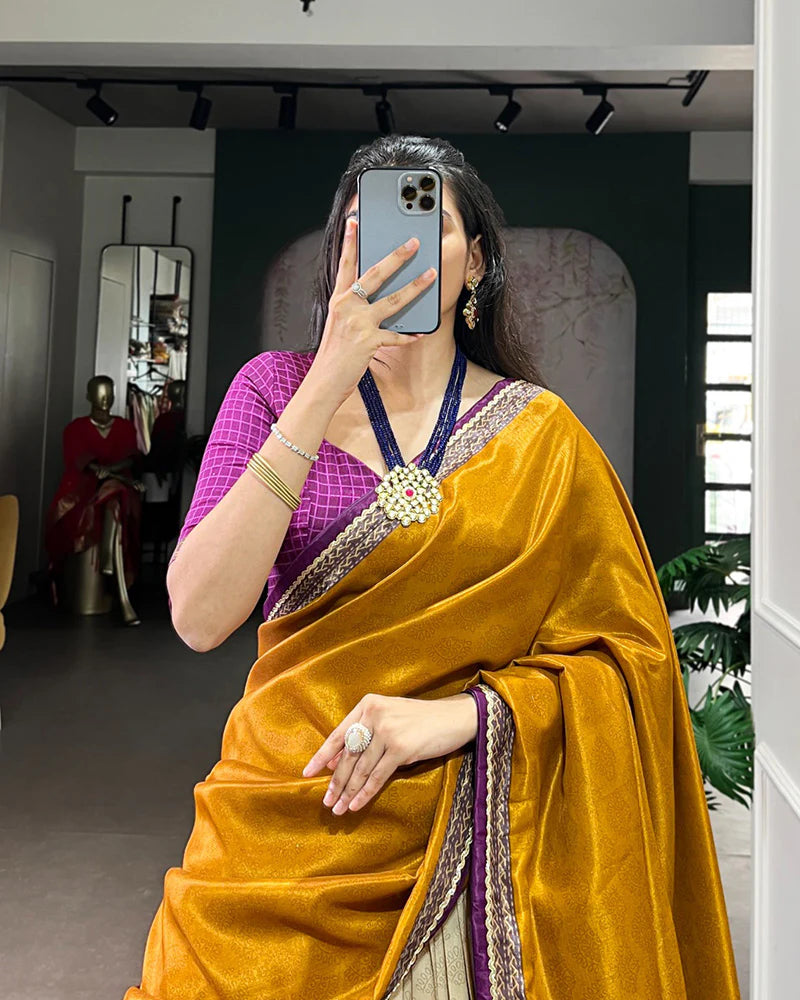 Womenline Wine Color Tasar Silk Dye Printed Lehenga Choli