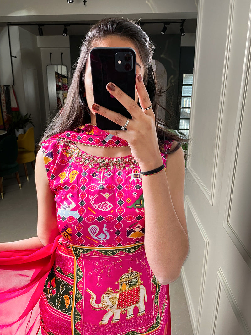 Womenline Creating these completely printed and hand work