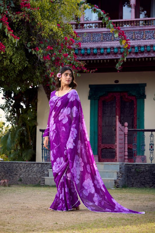 WomenLine Elegant Saree with Heritage-Inspired Designs