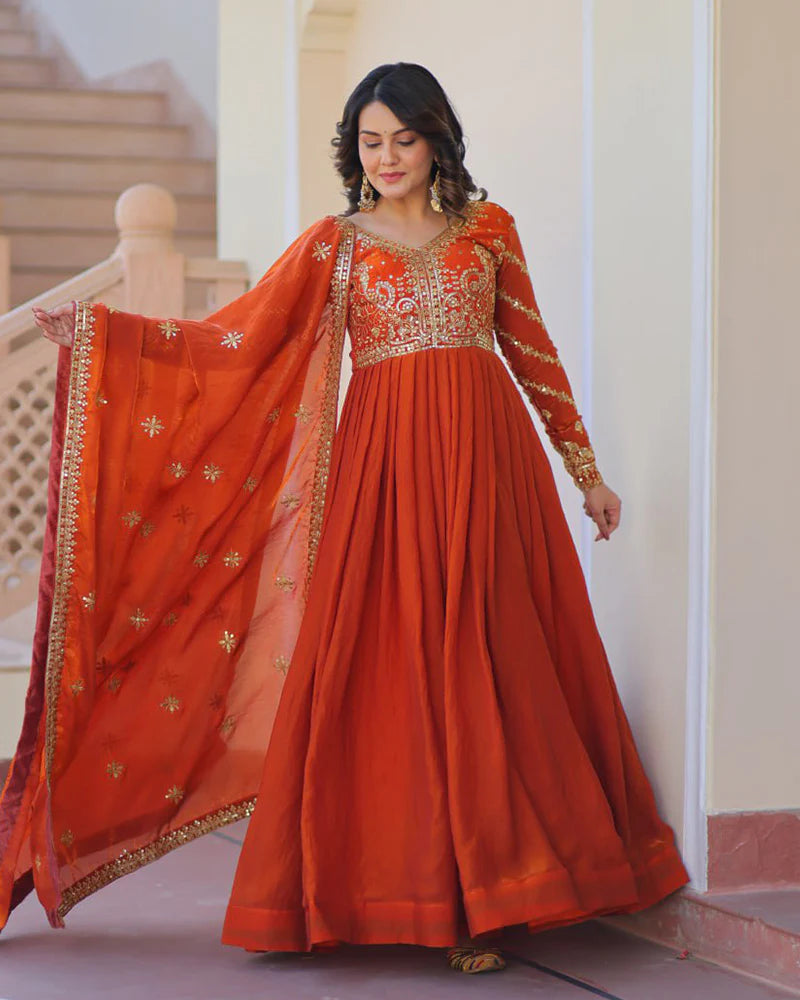 Womenline Fenta Color Fendi Embroidered Gown