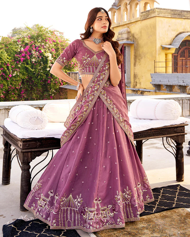 Womenline Luvender Color Chocolate Crush Lehenga Choli