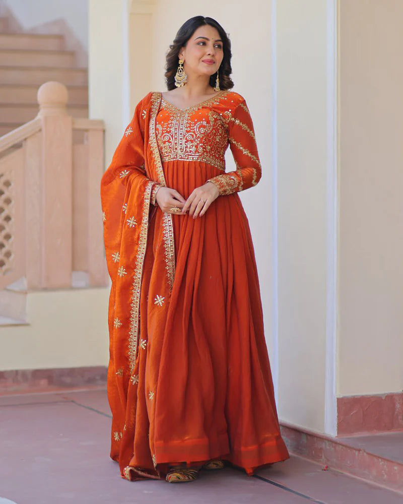 Womenline Fenta Color Fendi Embroidered Gown