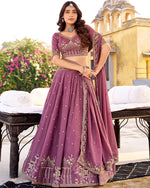Womenline Luvender Color Chocolate Crush Lehenga Choli