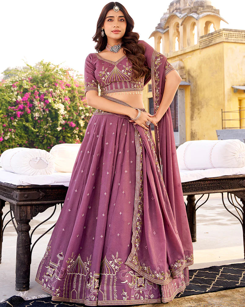 Womenline Luvender Color Chocolate Crush Lehenga Choli
