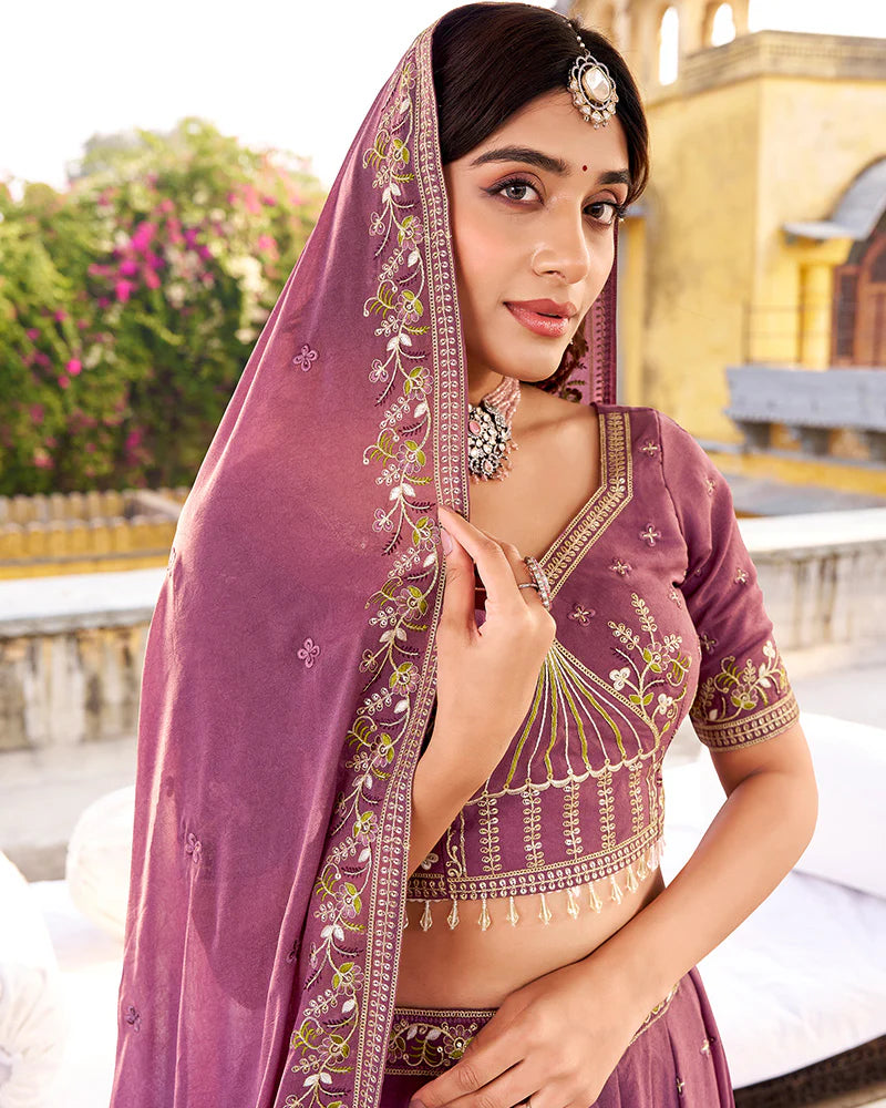 Womenline Luvender Color Chocolate Crush Lehenga Choli
