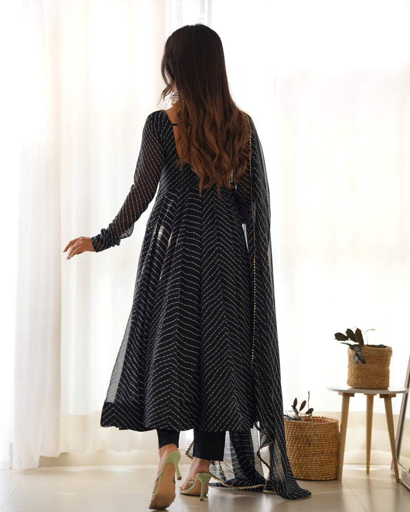 WomenLine Black Color Pure Fox Anarkali Suit