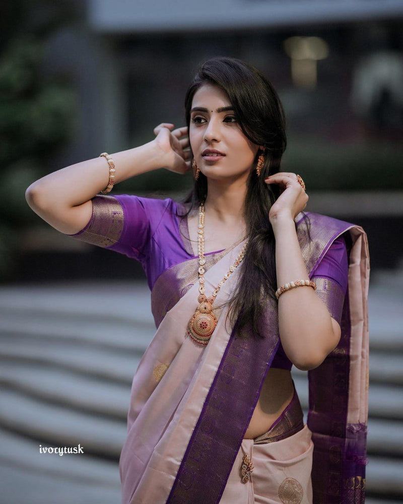 Womenline Art Silk jacquard saree