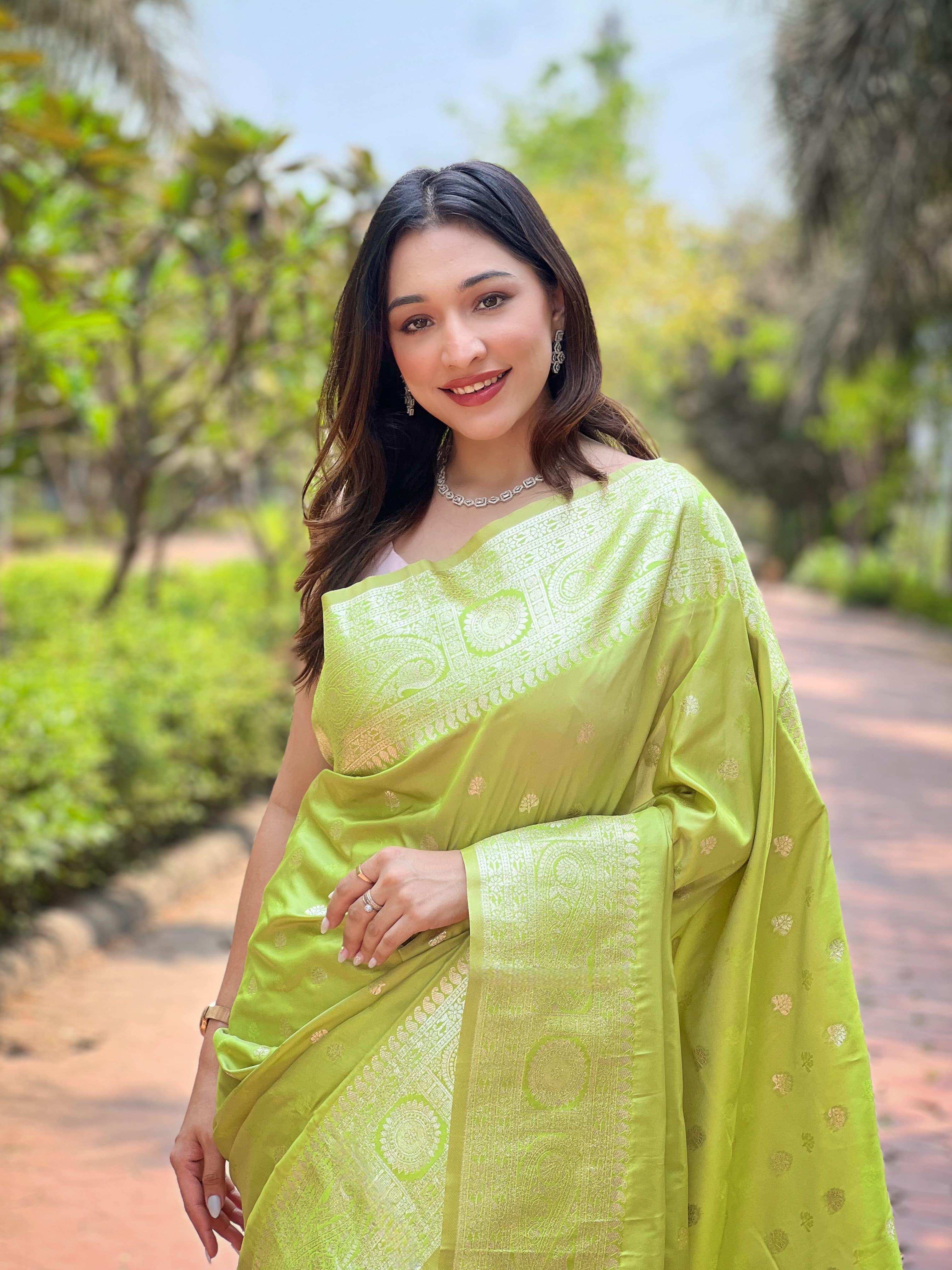 womenline Perot Color Banarasi silk saree