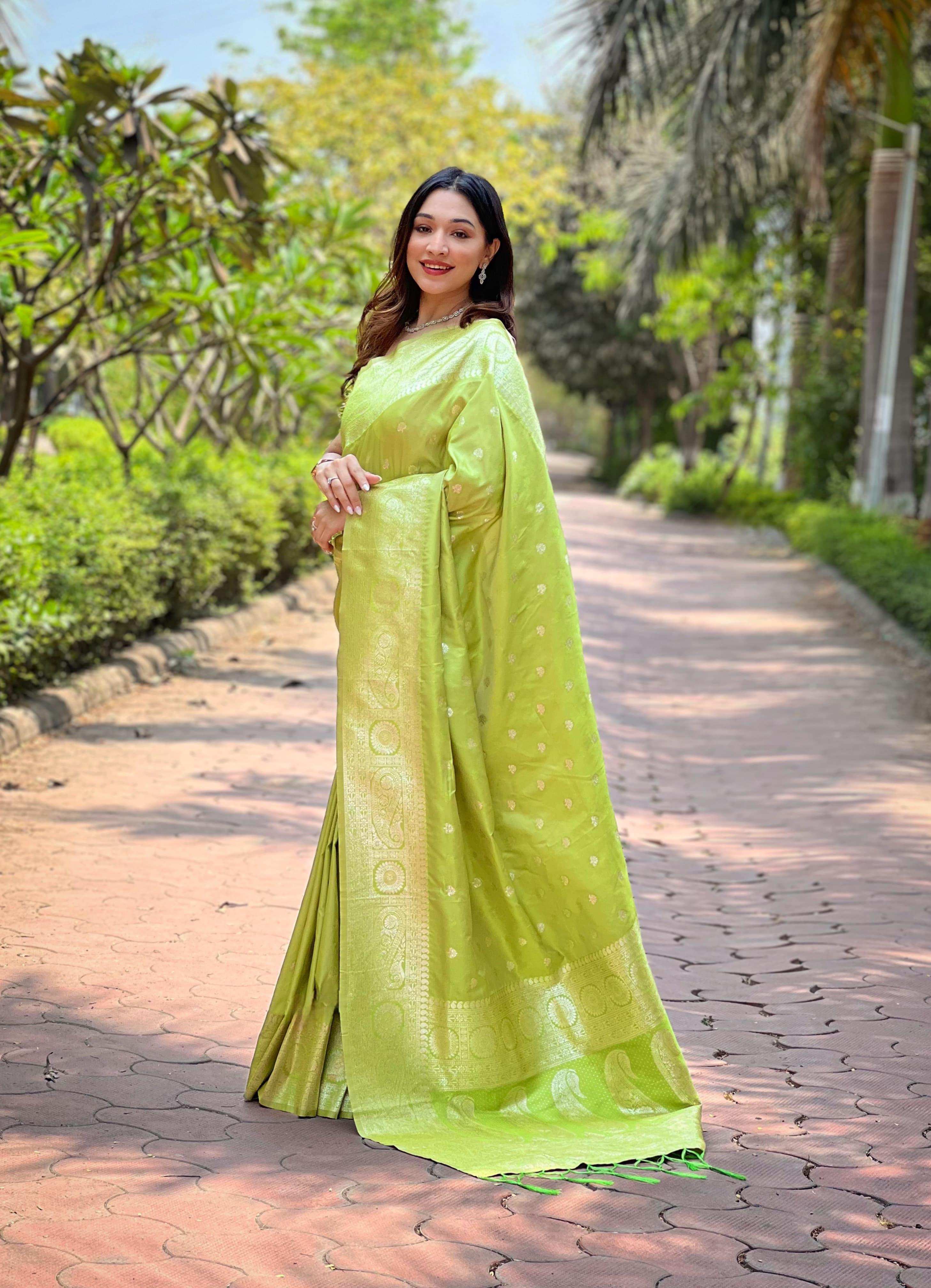 womenline Perot Color Banarasi silk saree