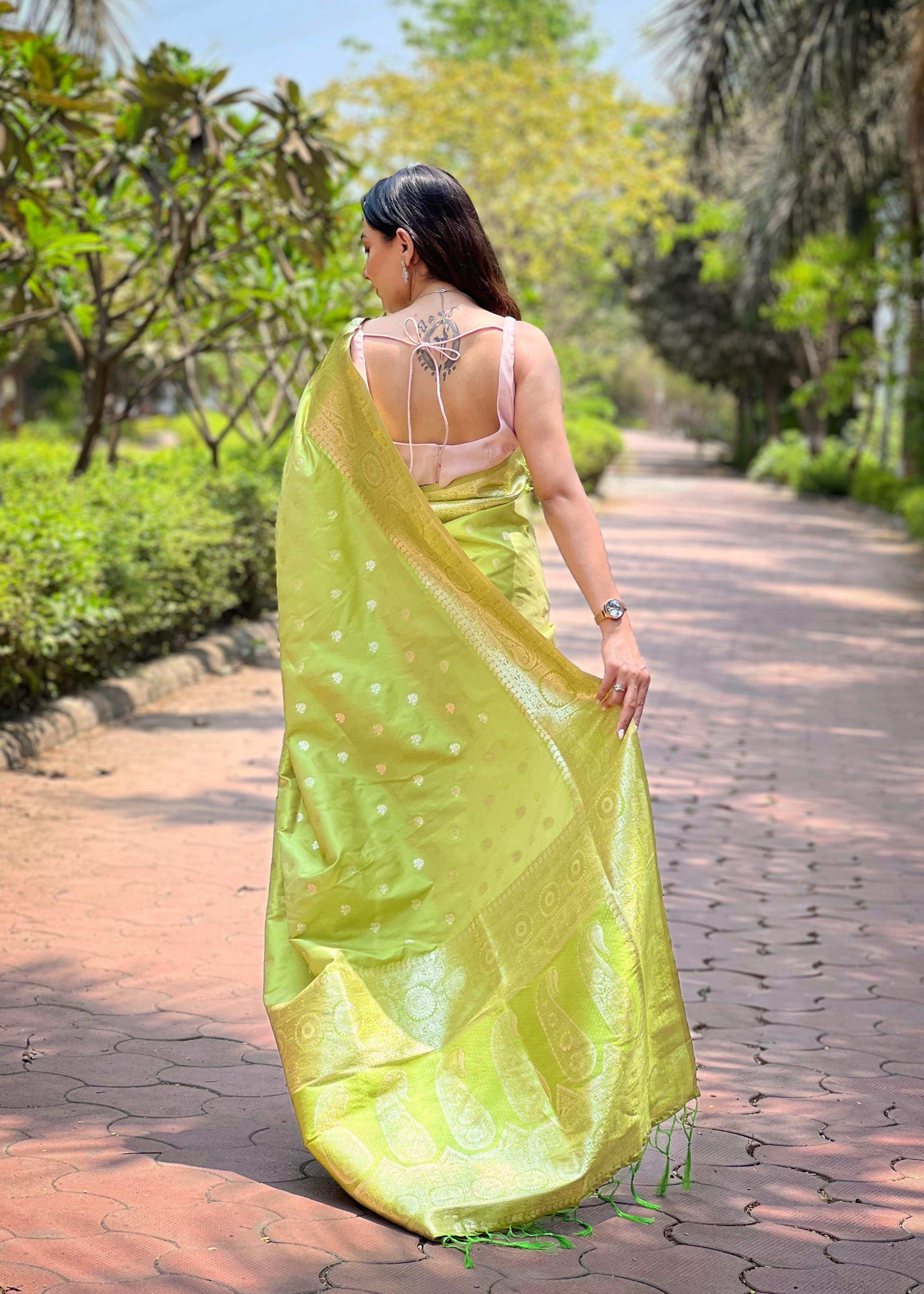 womenline Perot Color Banarasi silk saree