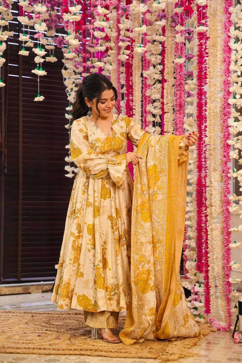 Womenline MANGO DELIGHT Anarkali SUIT