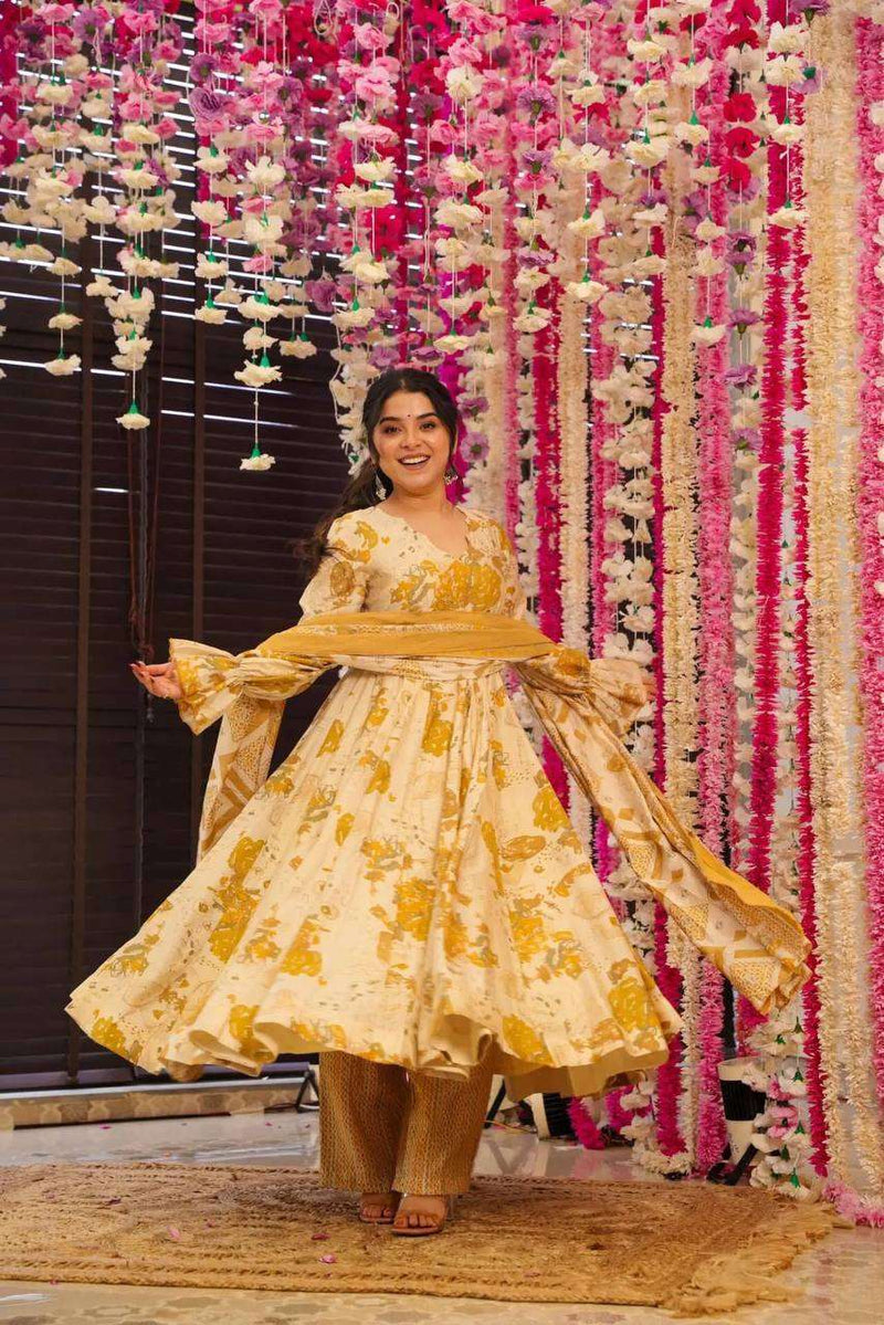 Womenline MANGO DELIGHT Anarkali SUIT