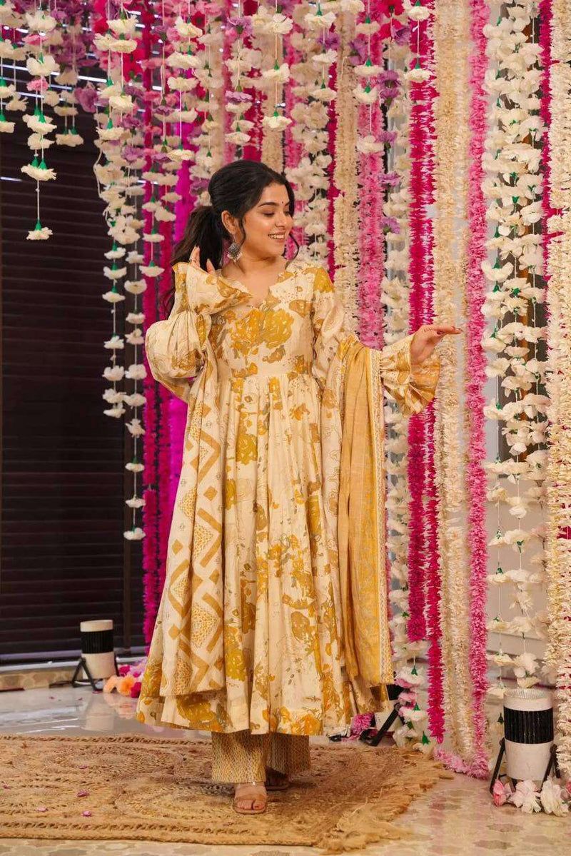 Womenline MANGO DELIGHT Anarkali SUIT