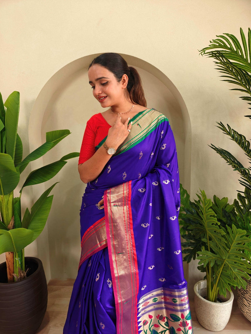 Womenline Ganga Jamuna Banarasi Silk Saree