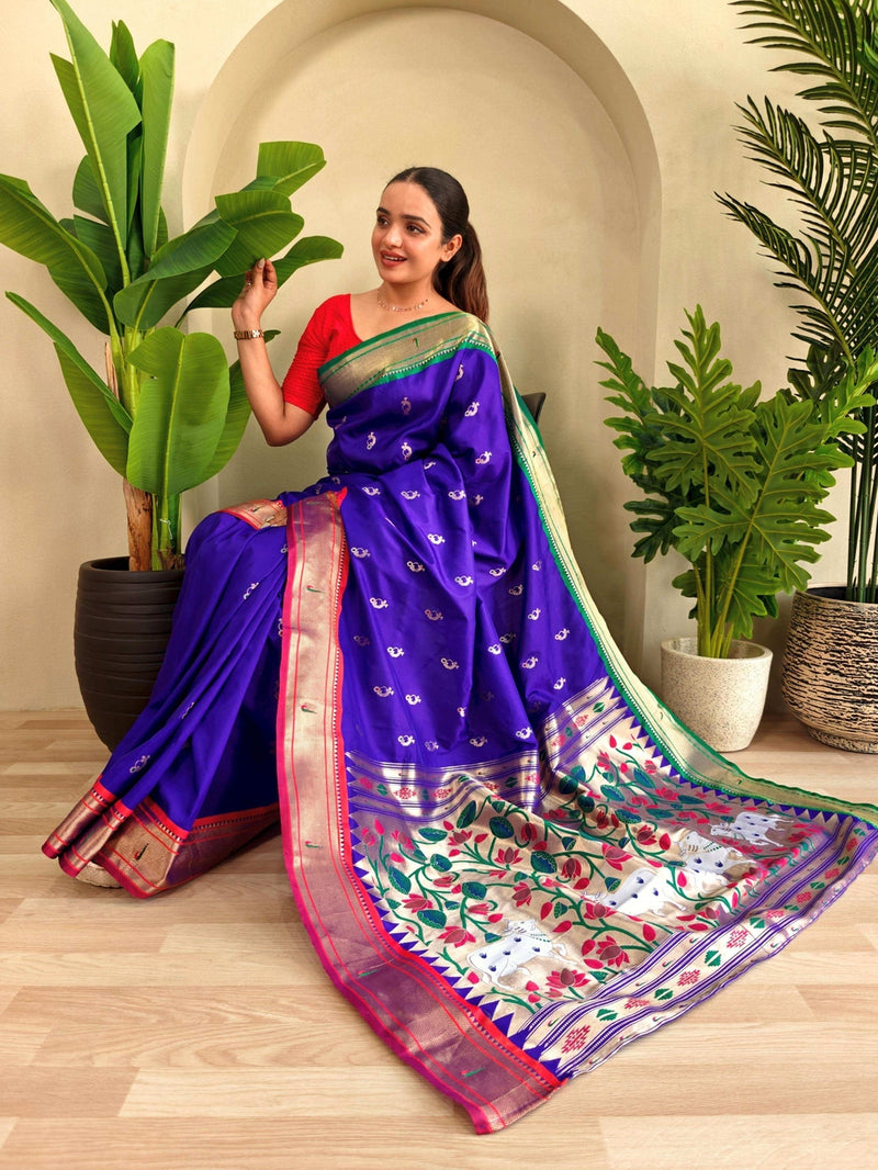 Womenline Ganga Jamuna Banarasi Silk Saree