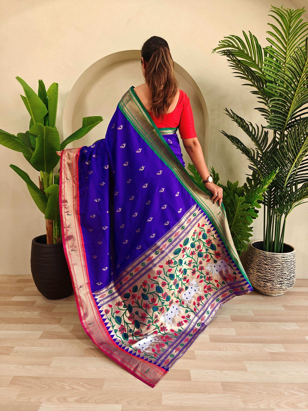 Womenline Ganga Jamuna Banarasi Silk Saree