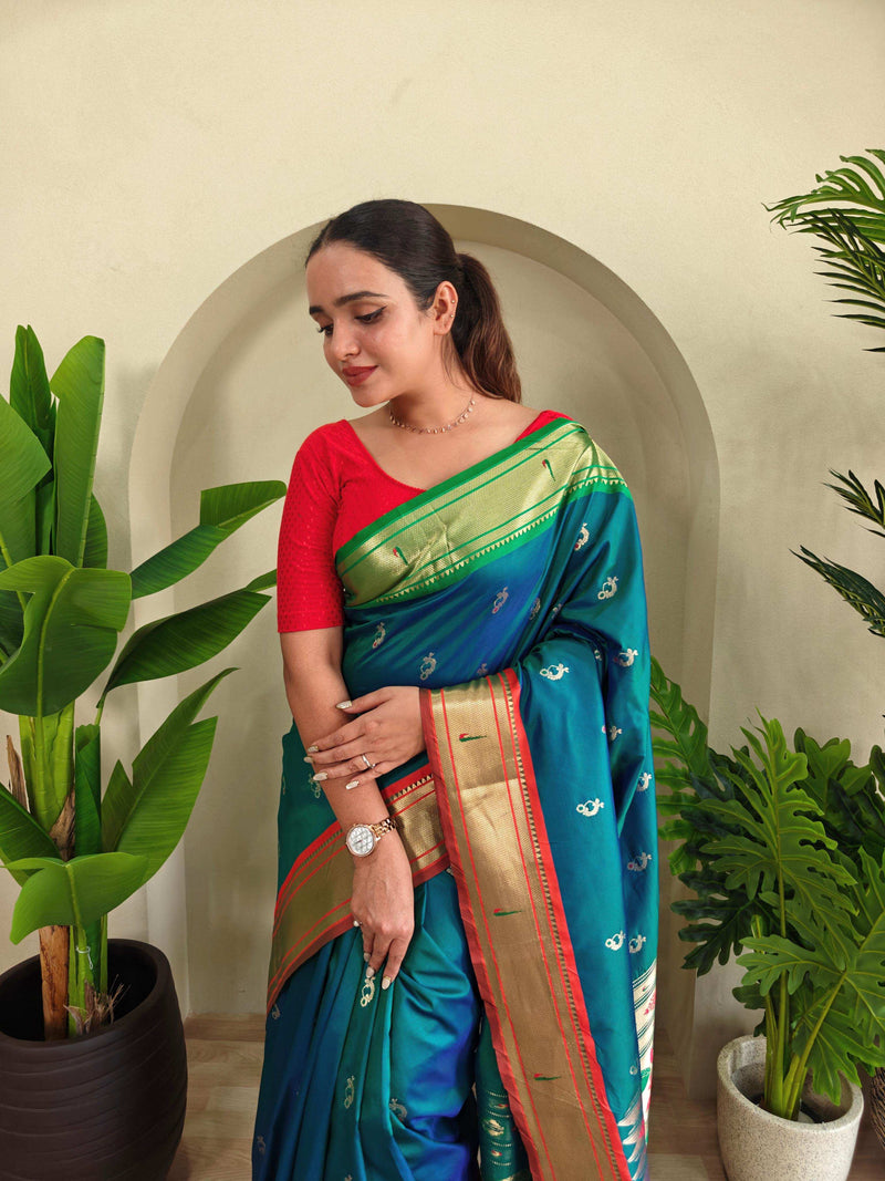 Womenline Rich Pallu Banarasi Silk saree