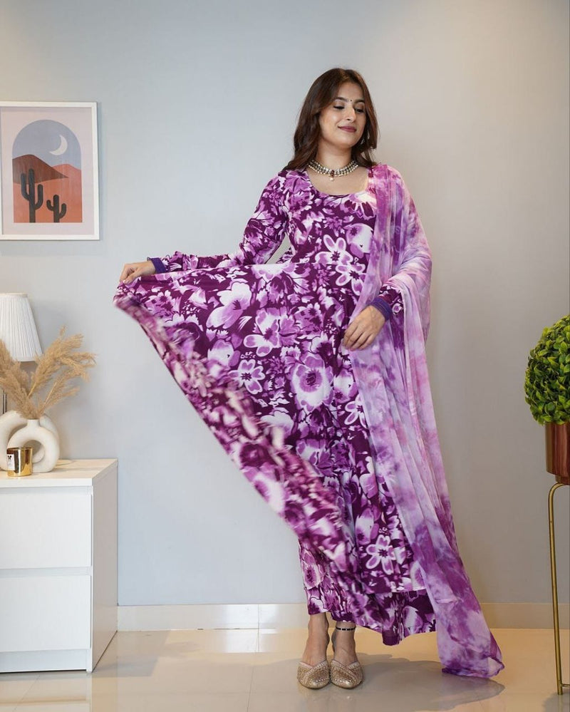 Womenline Beautiful Digital Print anarkali set