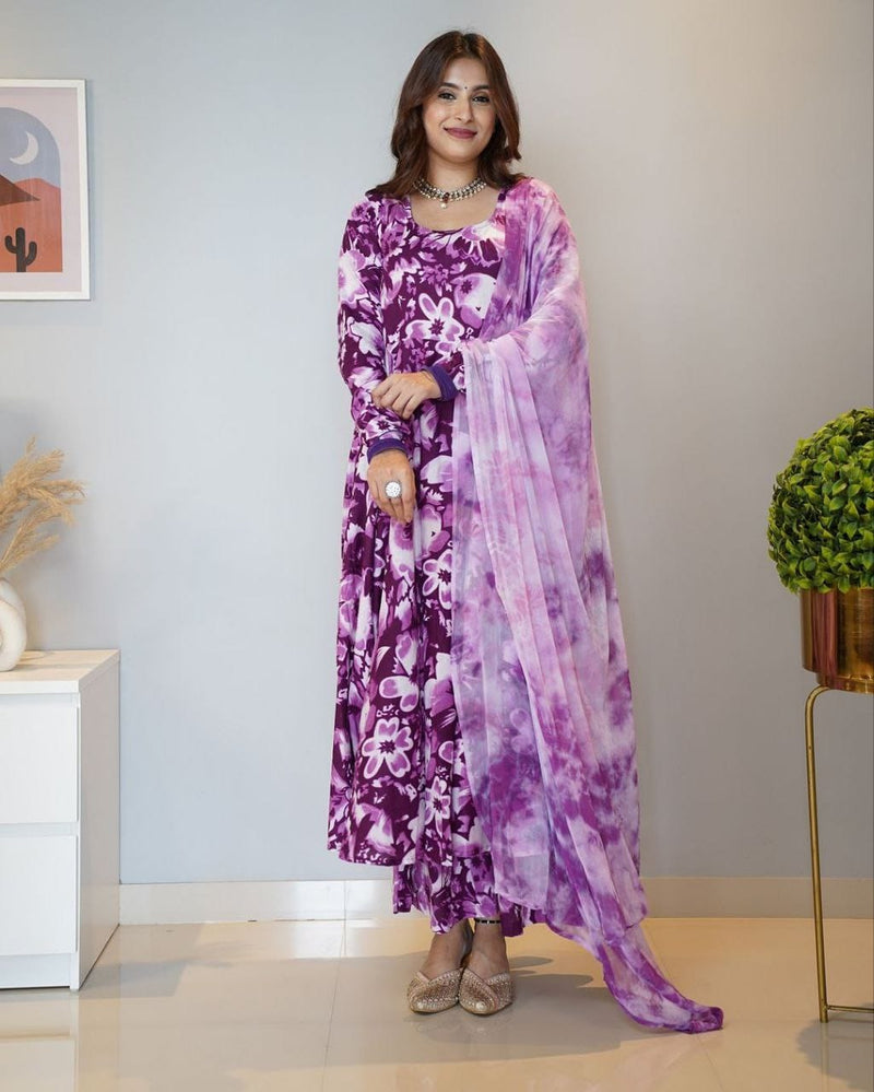 Womenline Beautiful Digital Print anarkali set