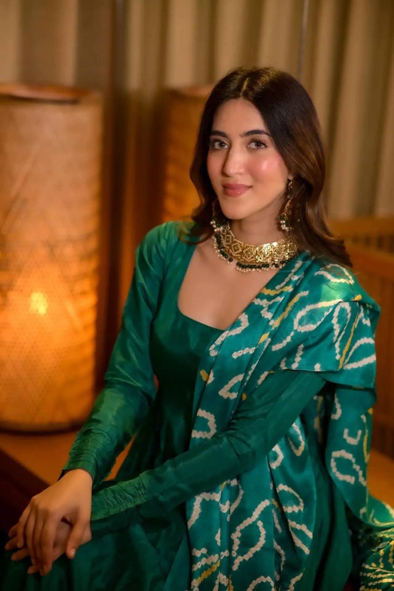 Womenline Chinnon Silk Anarkali suit