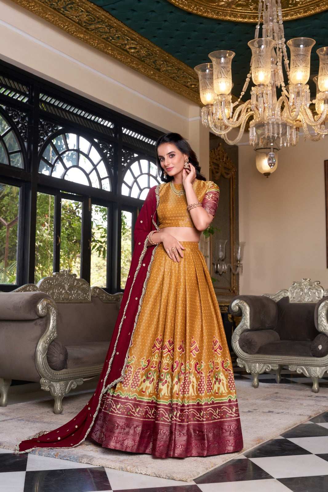 Womenline Yellow Color Silk that speaks tradition