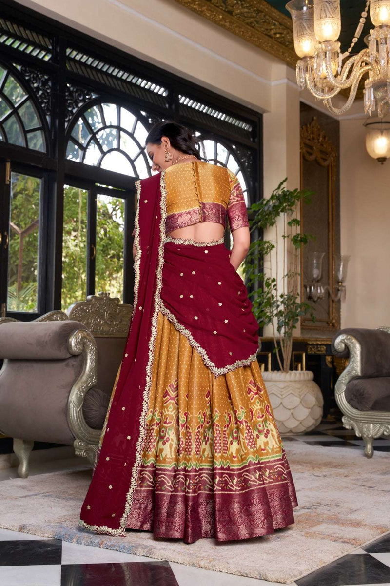 Womenline Yellow Color Silk that speaks tradition
