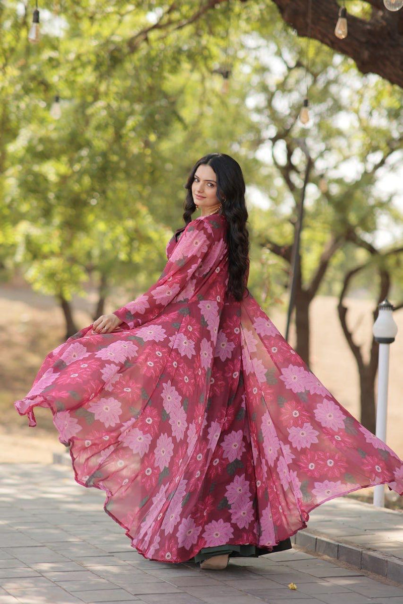 Womenline Stylish Green lehenga Choli