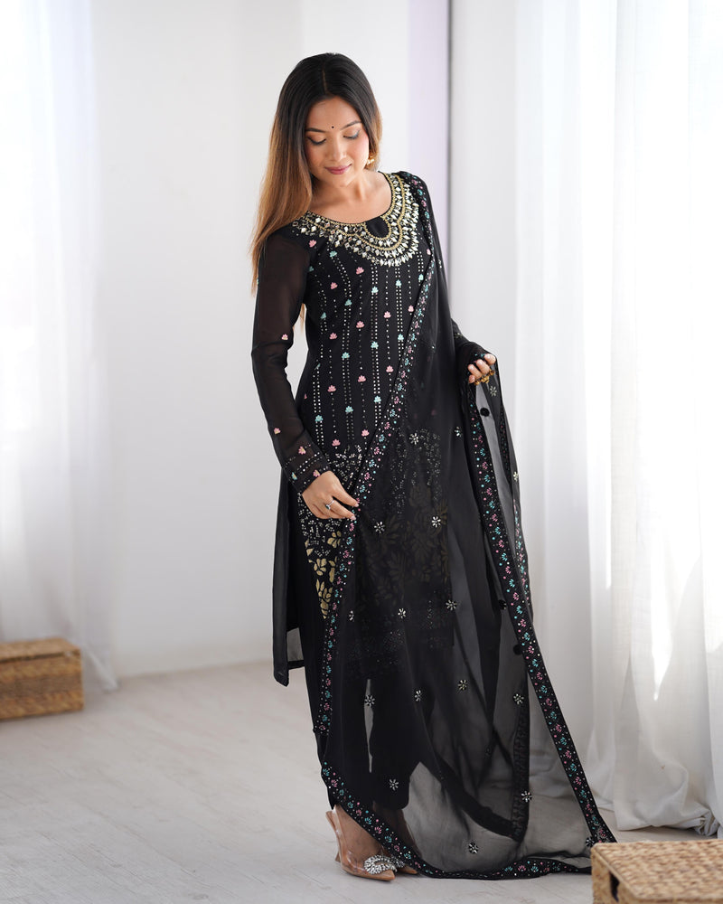 Womenline Black Color Designers Dress
