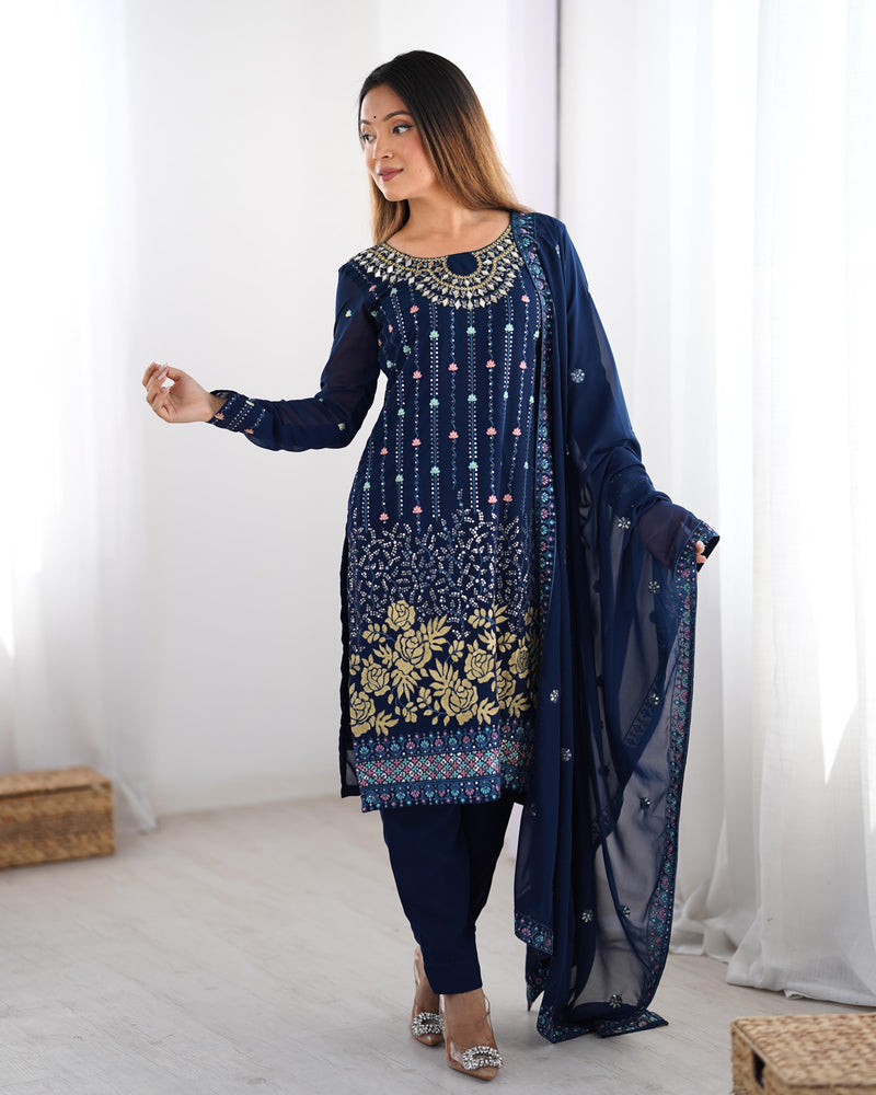 Womenline Blue Color Designers Dress