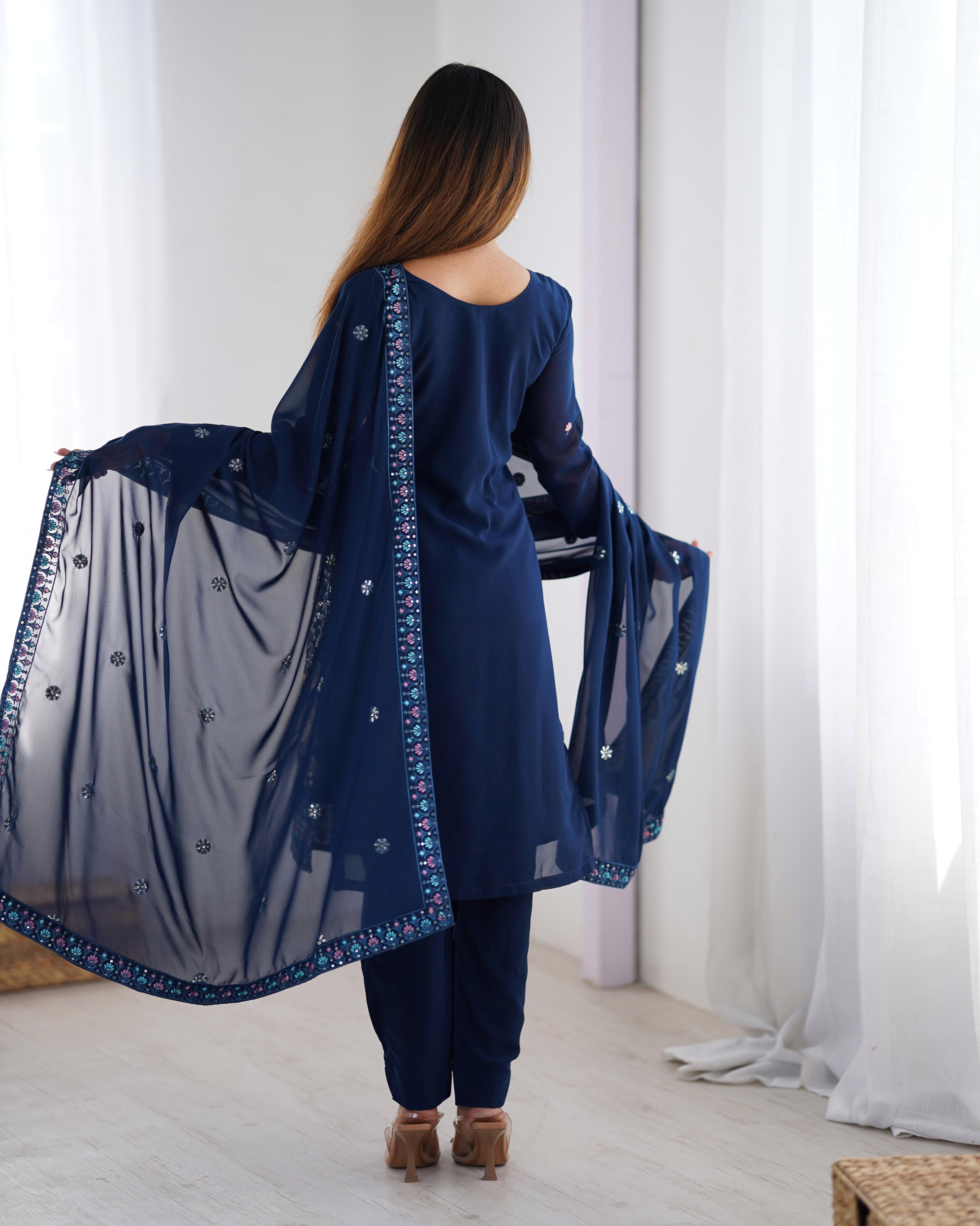 Womenline Blue Color Designers Dress