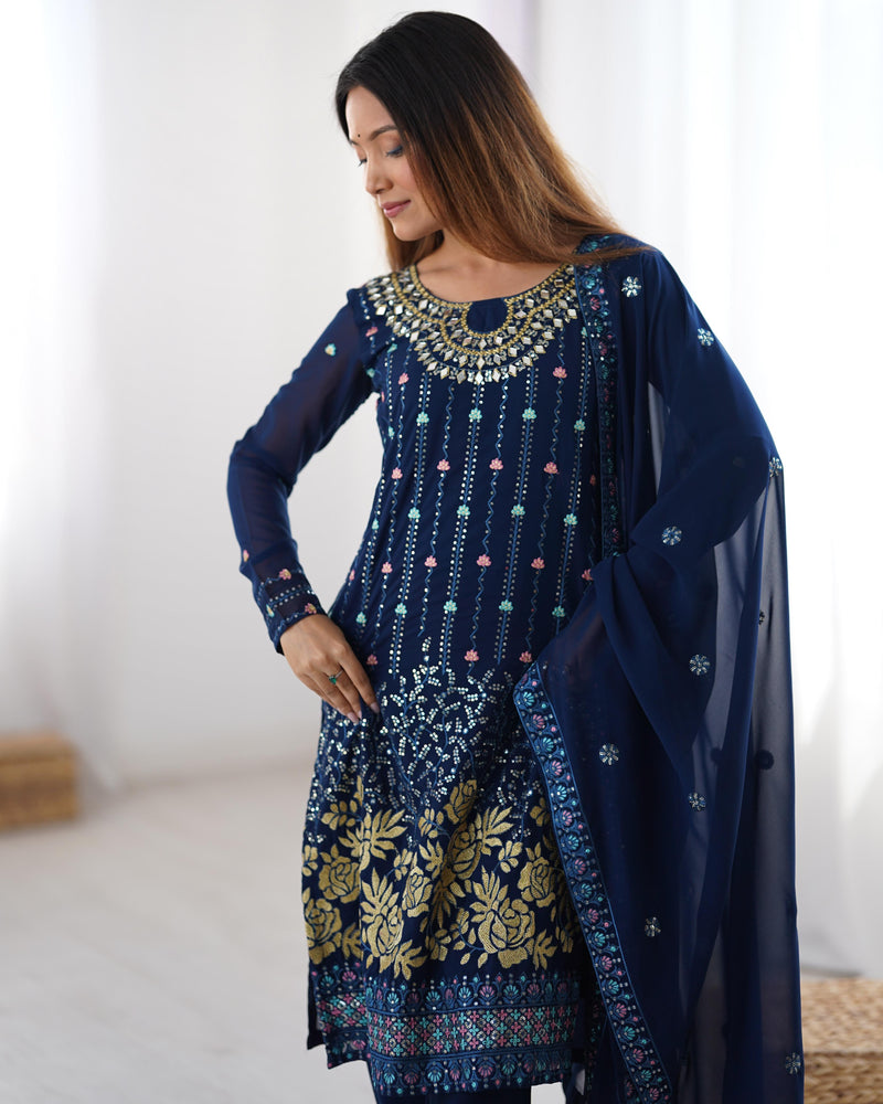 Womenline Blue Color Designers Dress