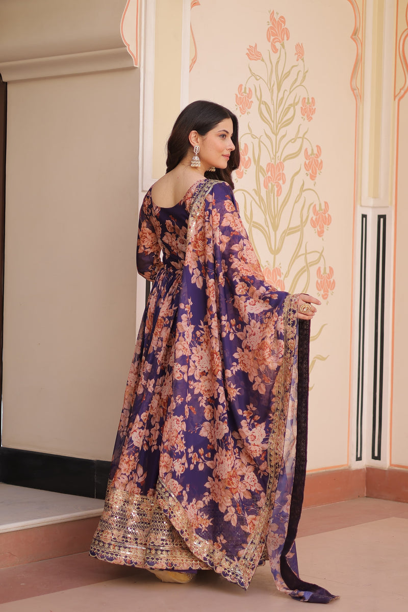 Womenline Readymade Gown-Dupatta Collection