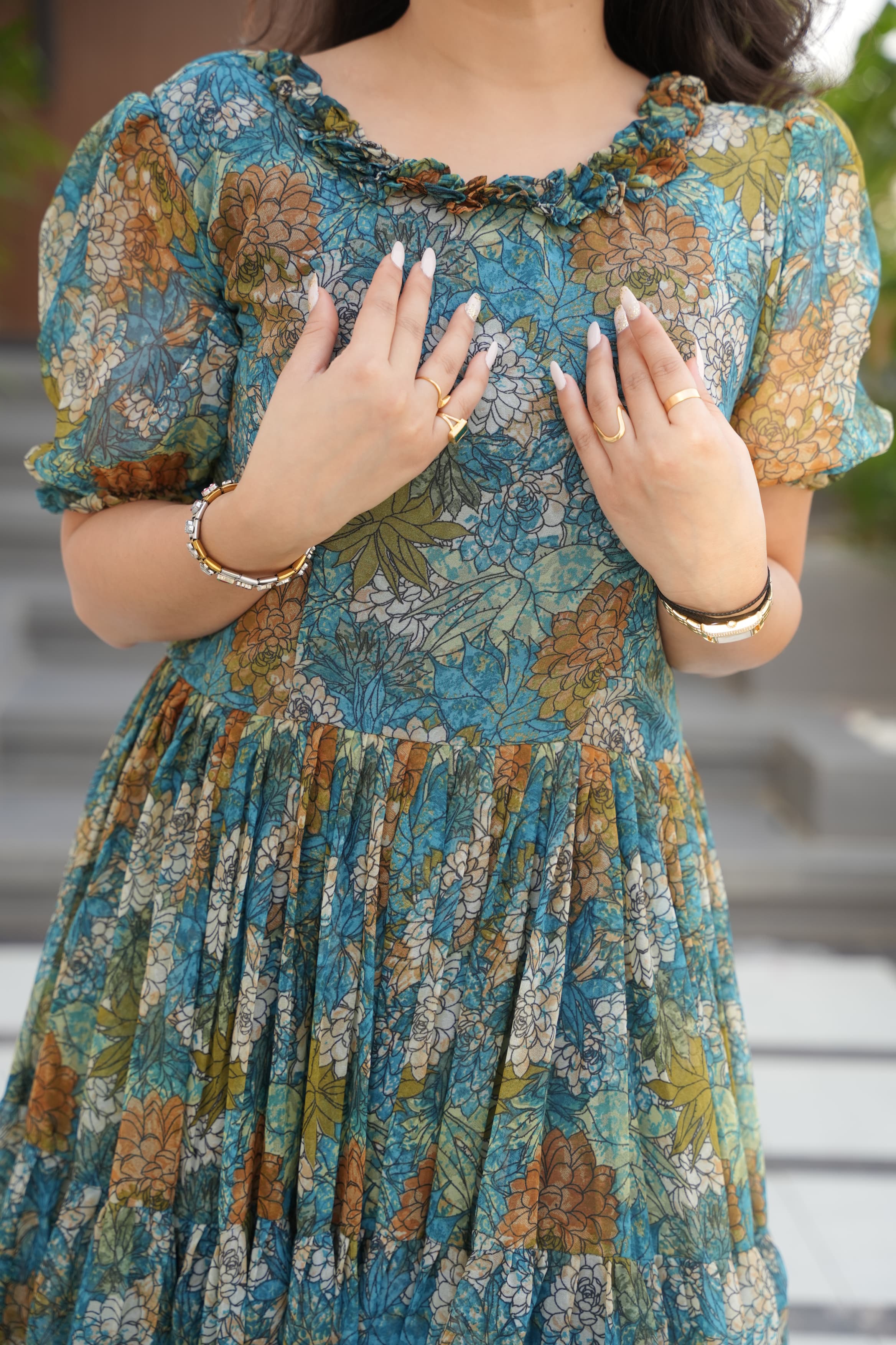 Womenline Green Color Tunic