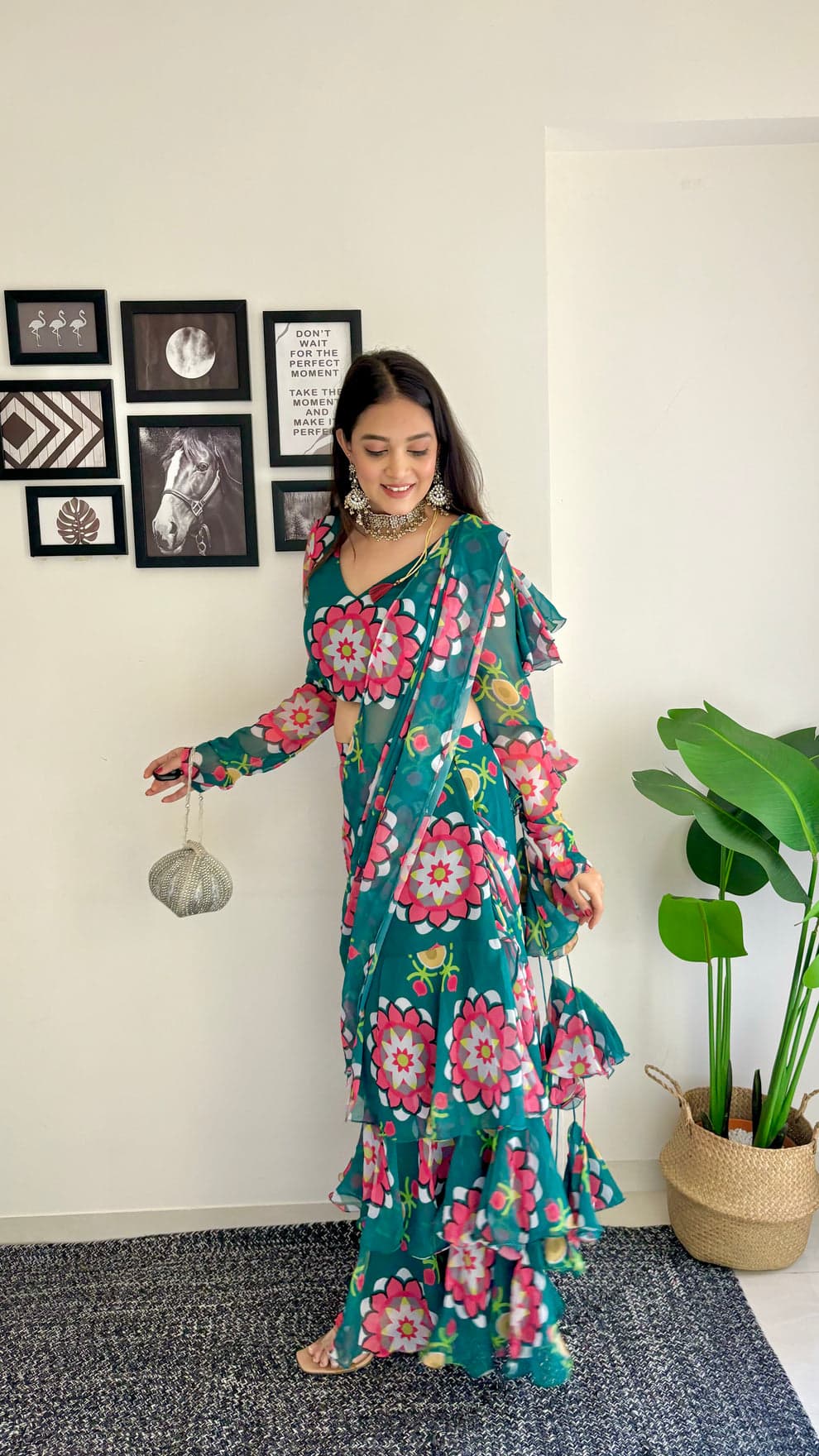 Womenline Full Stitched Lehenga Saree