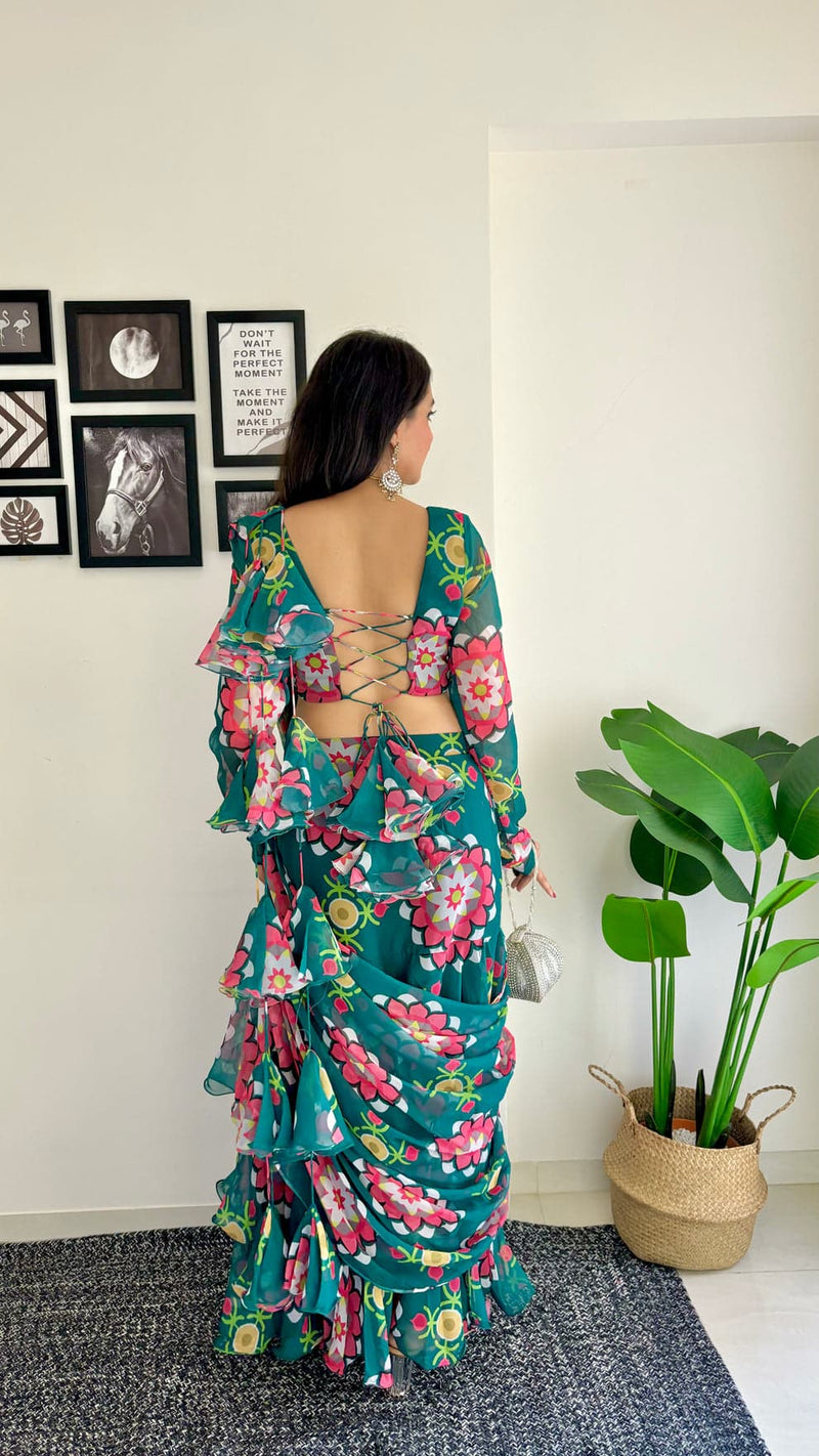 Womenline Full Stitched Lehenga Saree