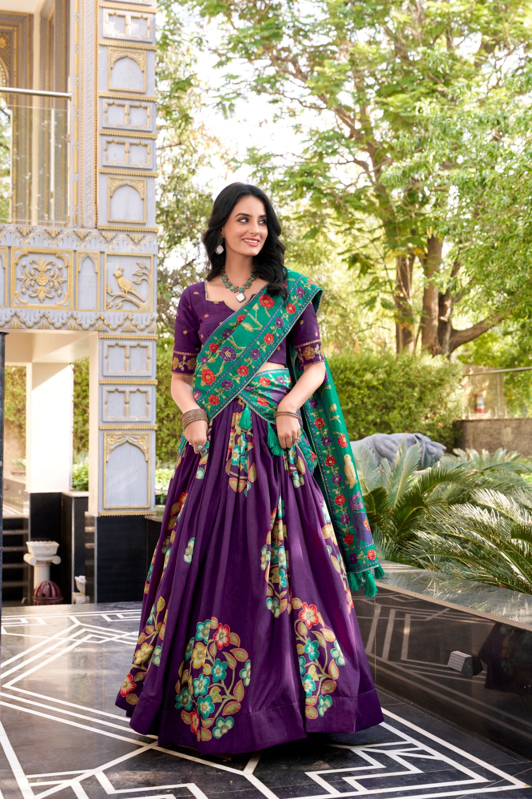 Womenline Purpal Color Lehenga Choli