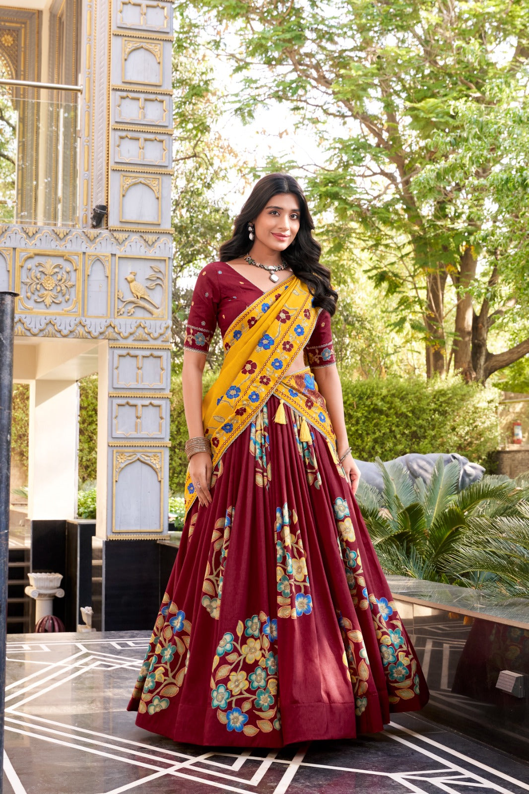 Womenline Red Color Lehenga Choli