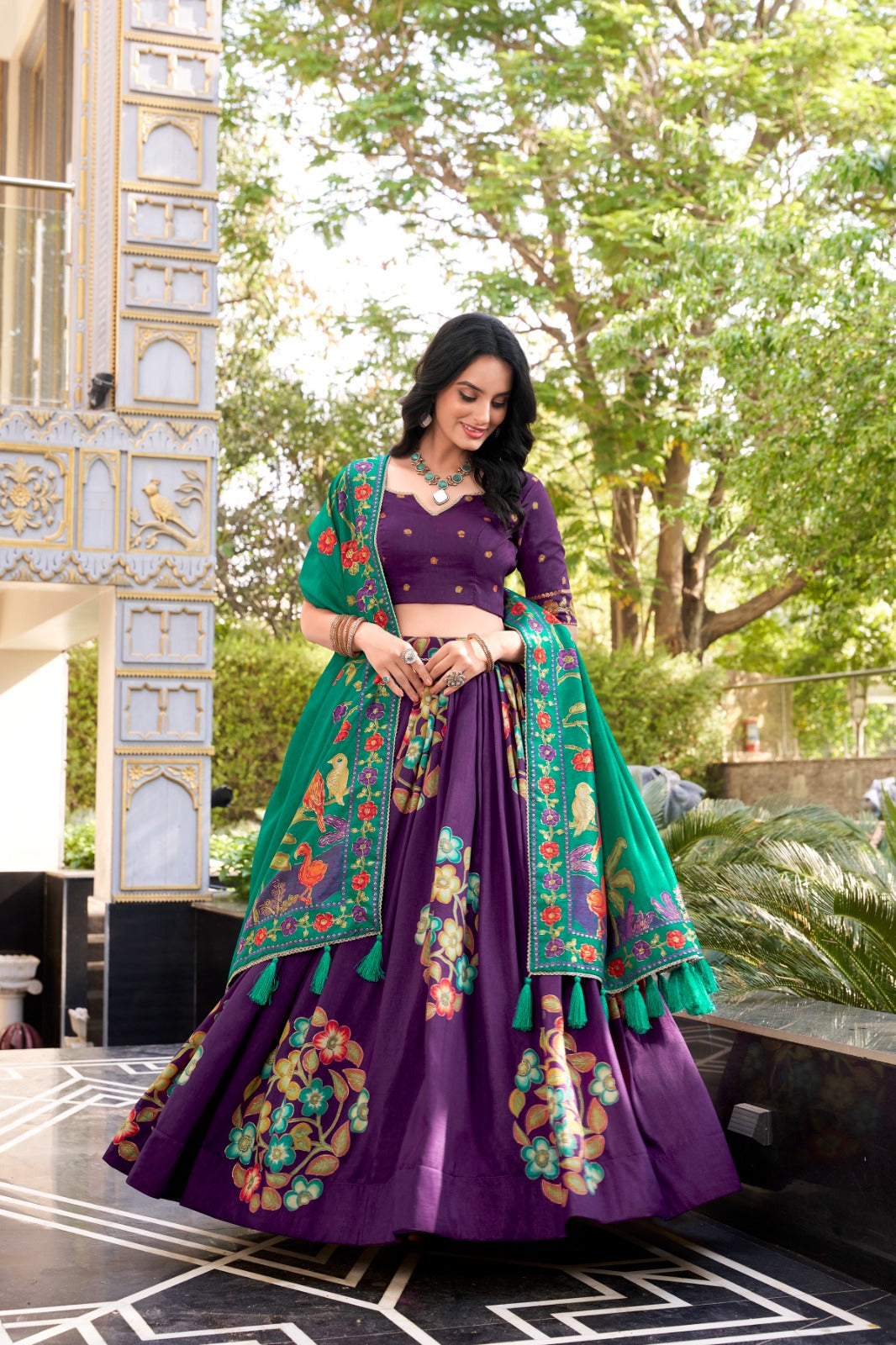 Womenline Purpal Color Lehenga Choli
