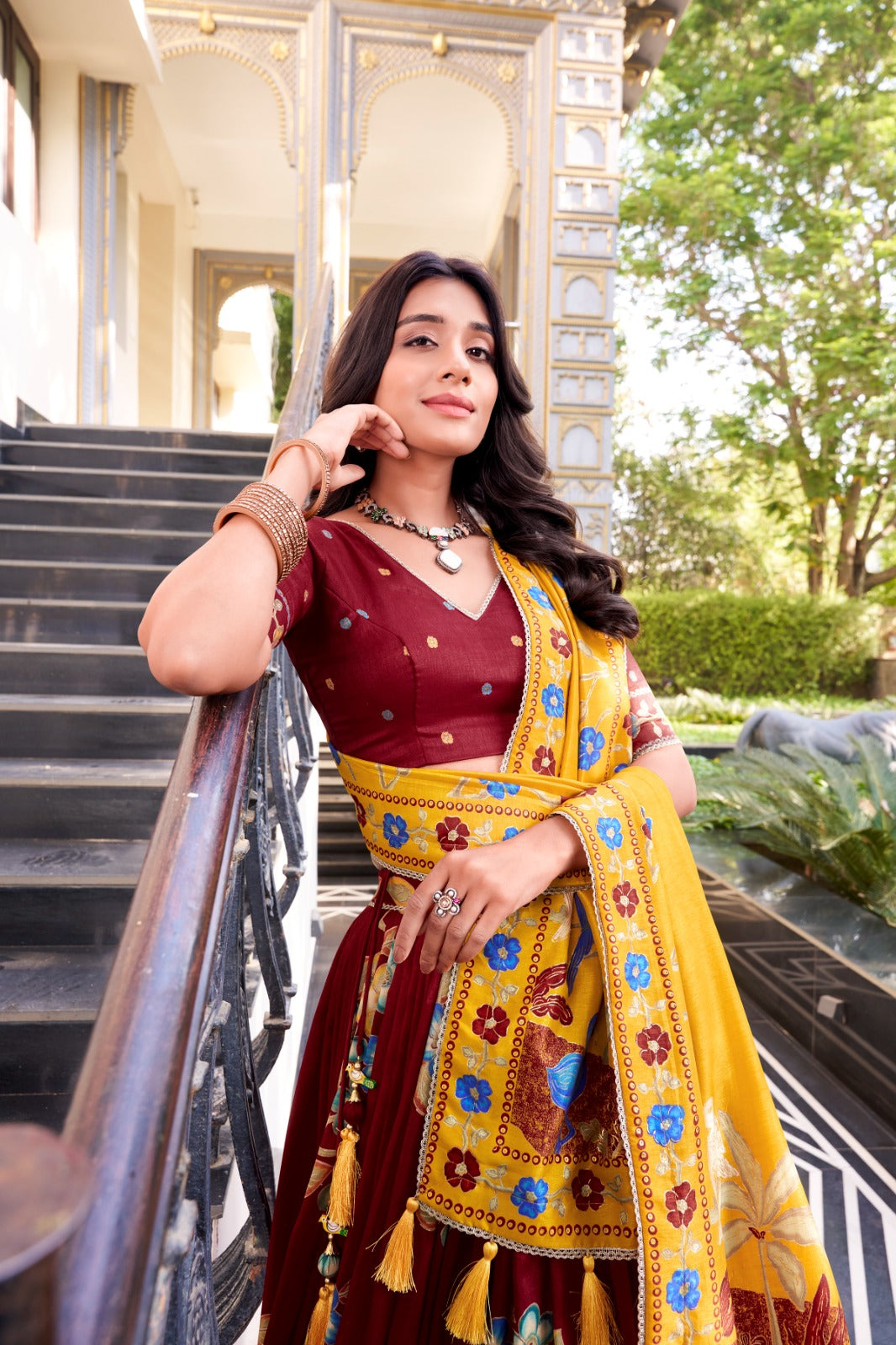 Womenline Red Color Lehenga Choli