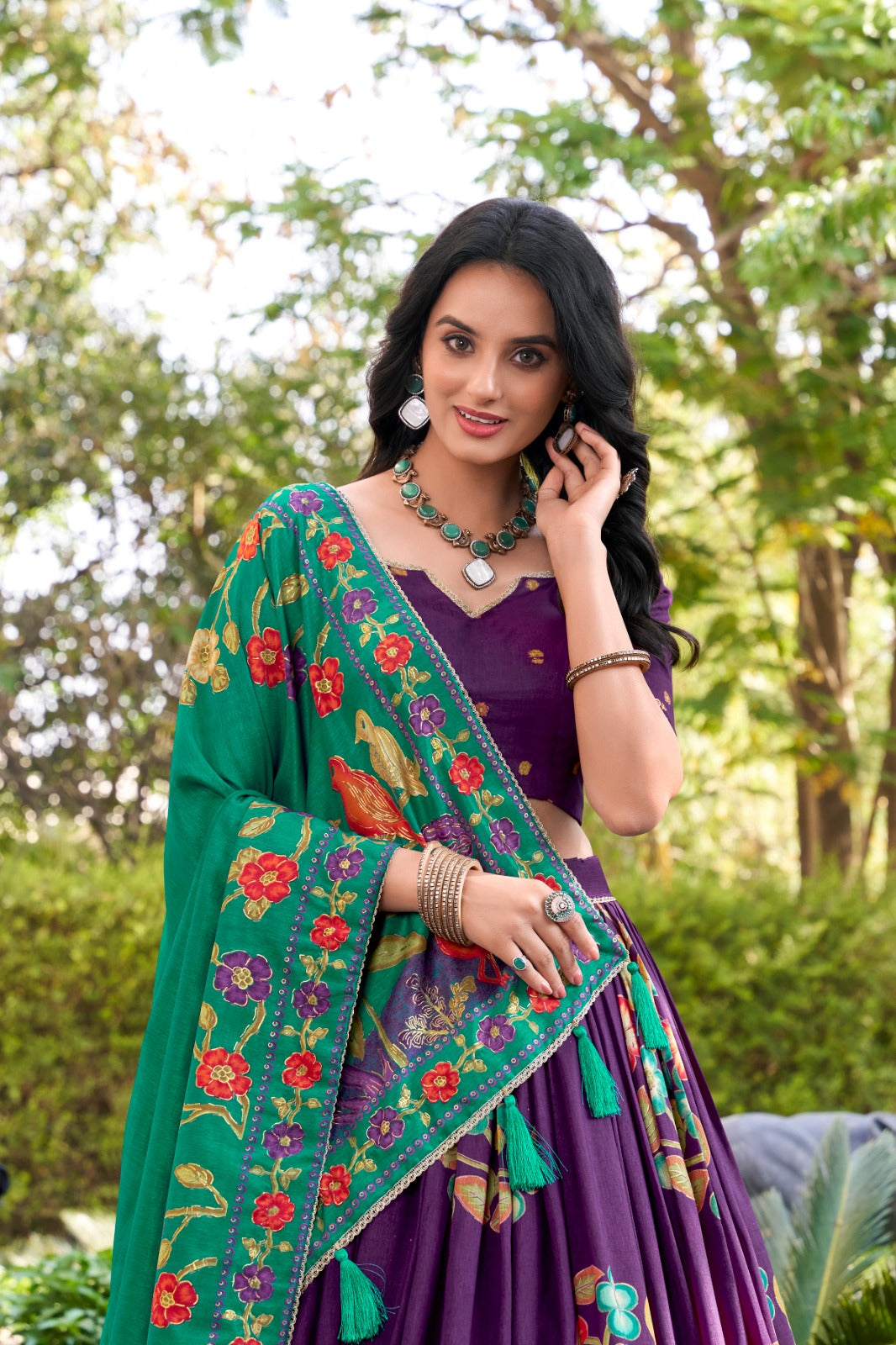 Womenline Purpal Color Lehenga Choli