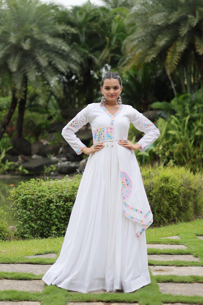 Womenline White Color Celebrate the spirit of Navratri