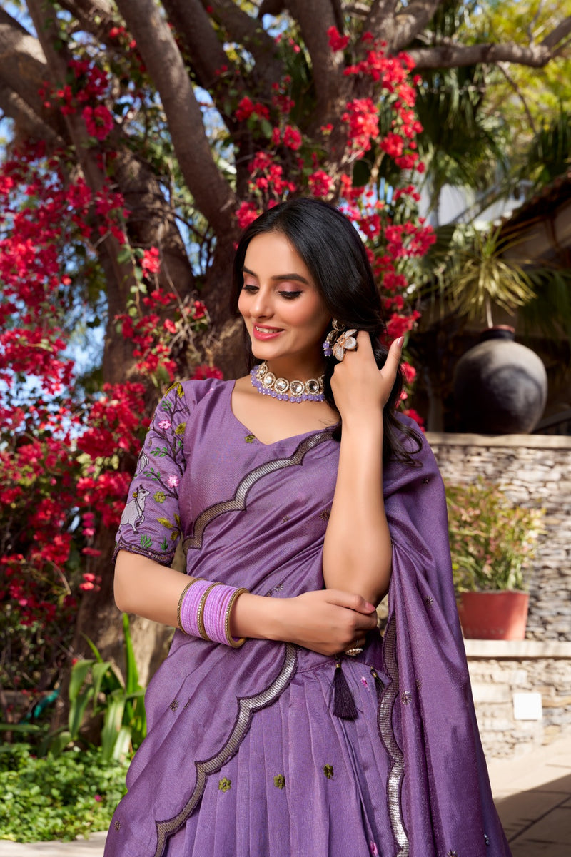 Womenline Lavender love, bridesmaid glow Lehenga Choli
