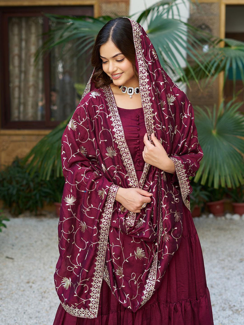 Womenline Red Color New Festival Long Gown