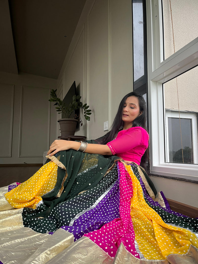 Womenline Multiple Color Navratri Lehenga Choli