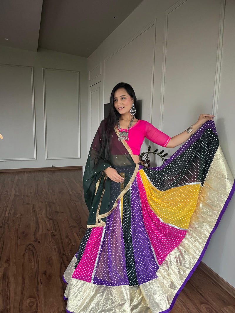 Womenline Multiple Color Navratri Lehenga Choli